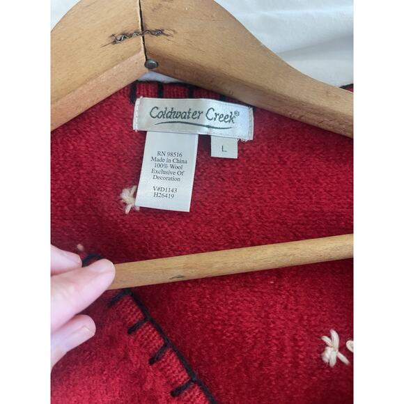 Vintage Tacky Ugly Coldwater Creek Snowman Christmas Teacher Vest 100% Wool L - Picture 6 of 6